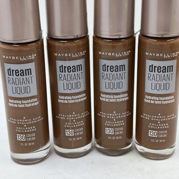 Maybelline Dream Radiant Liquid Foundation 130 Cocoa Lot Of 4 New - Picture 2 of 6